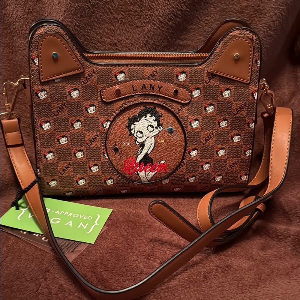 Brown Betty Boop Crossbody Bag
